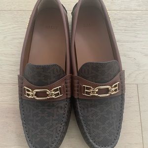 Bally monogram-print loafers